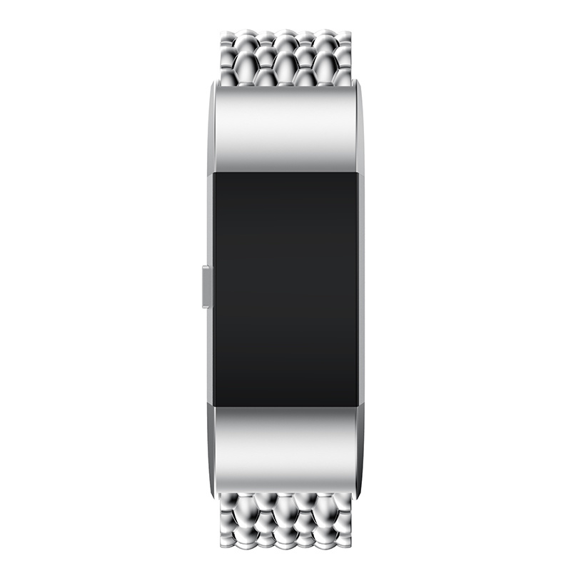 Correa de eslabones de acero dragón para el Fitbit Charge 2 - plata