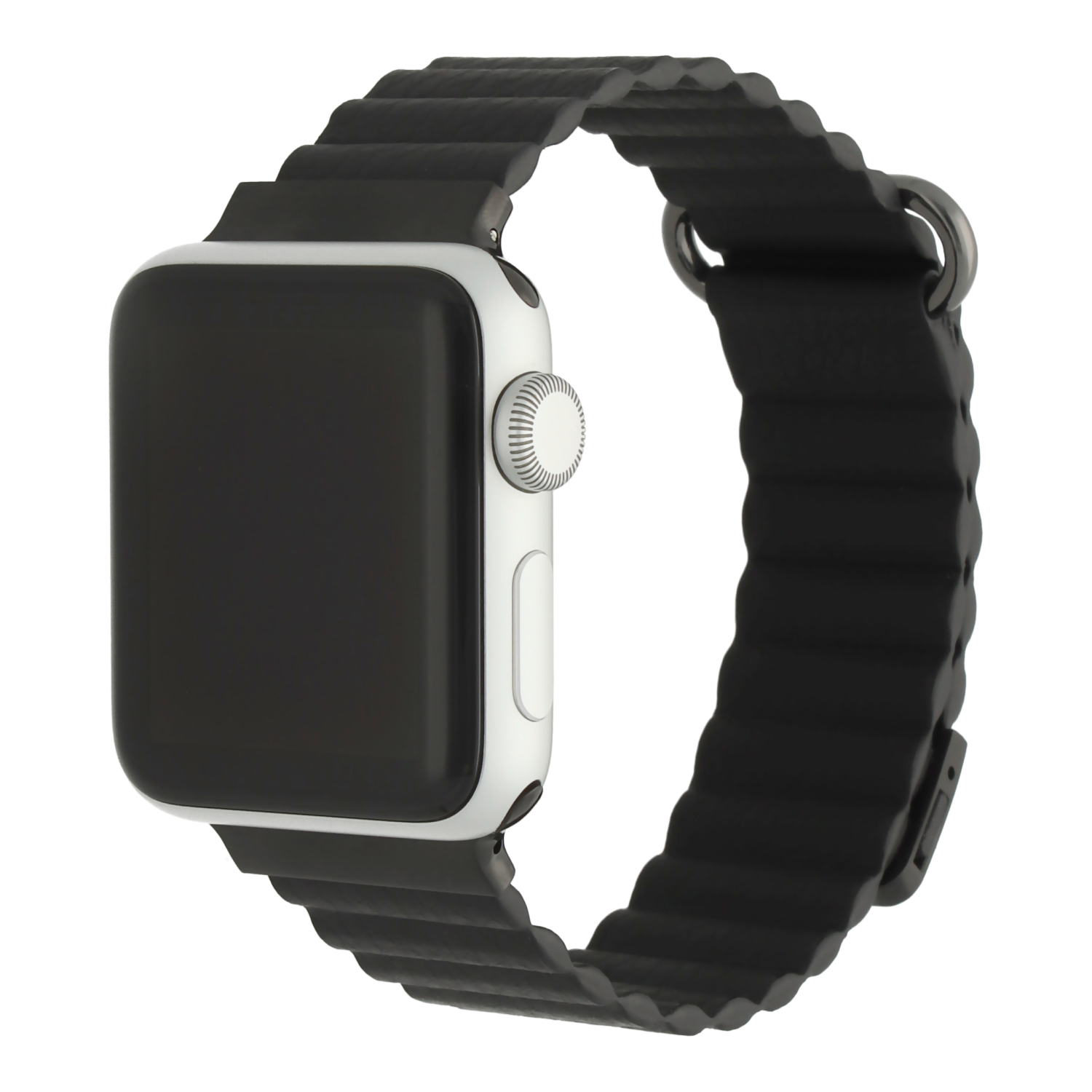 Correa de piel imantada Magna para el Apple Watch - Negro