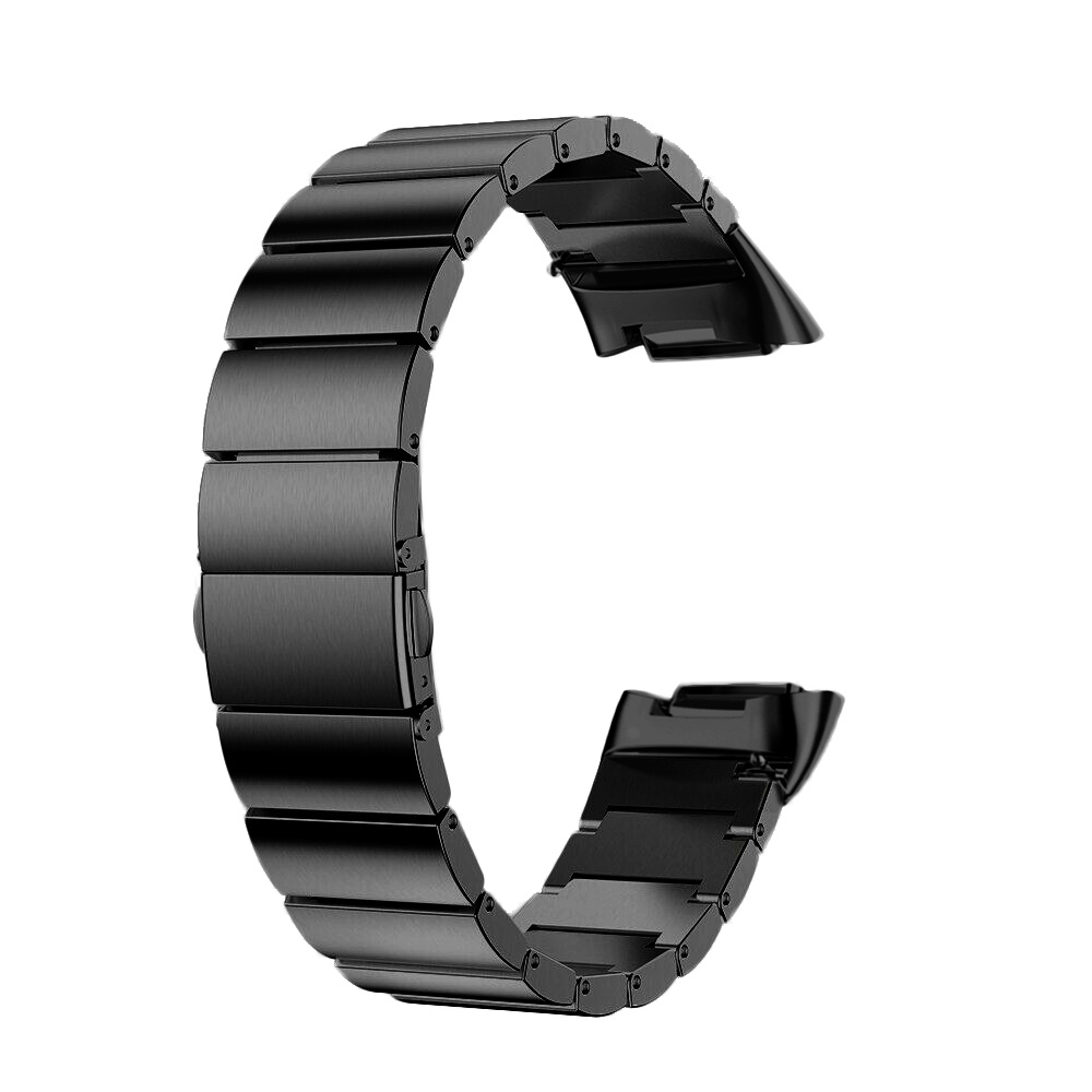 Correa de eslabones de acero para el Fitbit Charge 5 - negro