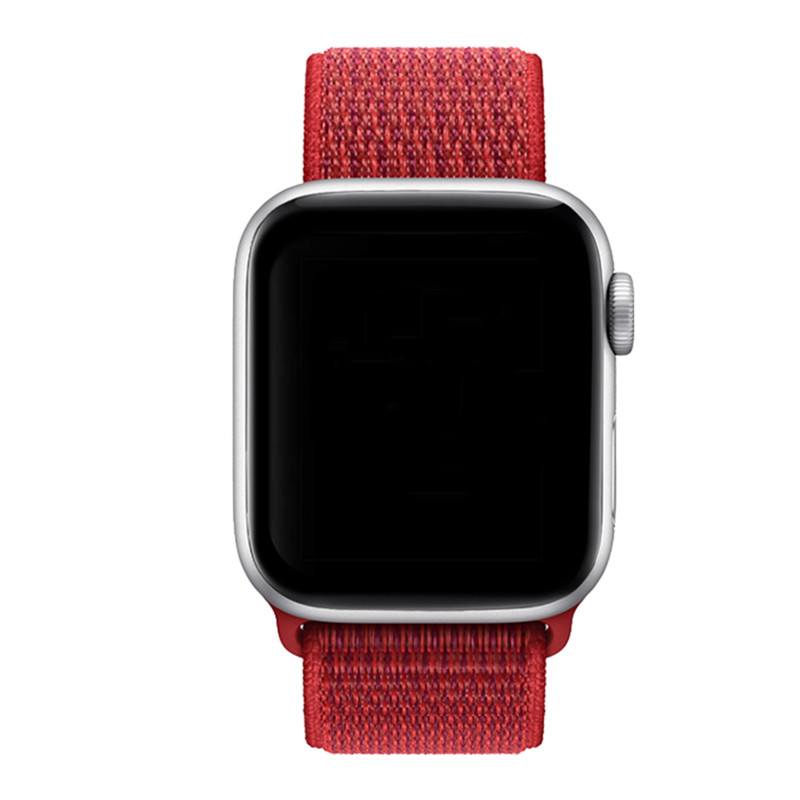 Correa loop deportiva de nailon para el Apple Watch - mezcla de rojo