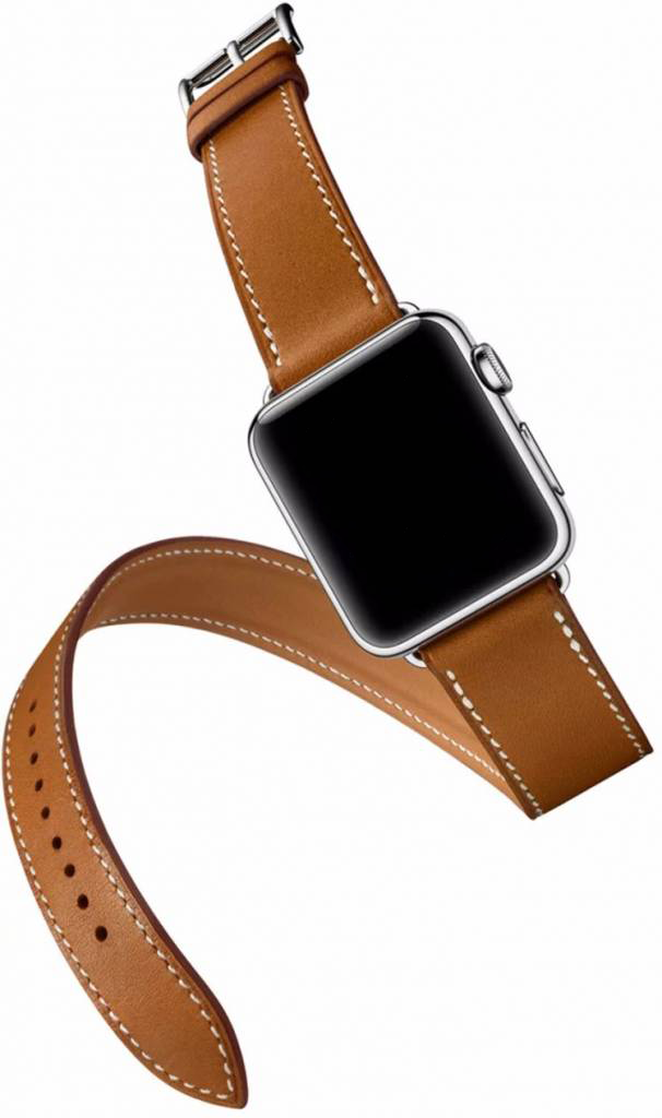 Correa de bucle largo de piel para el Apple Watch - marrón