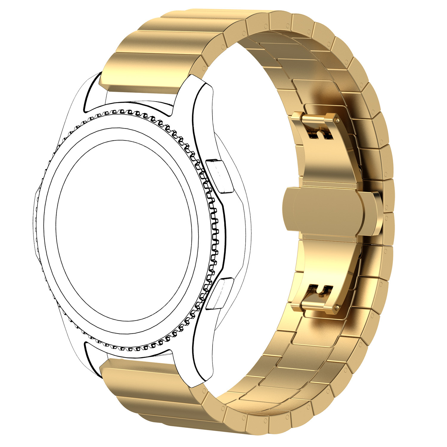Correa de eslabones de acero para el Samsung Galaxy Watch - oro