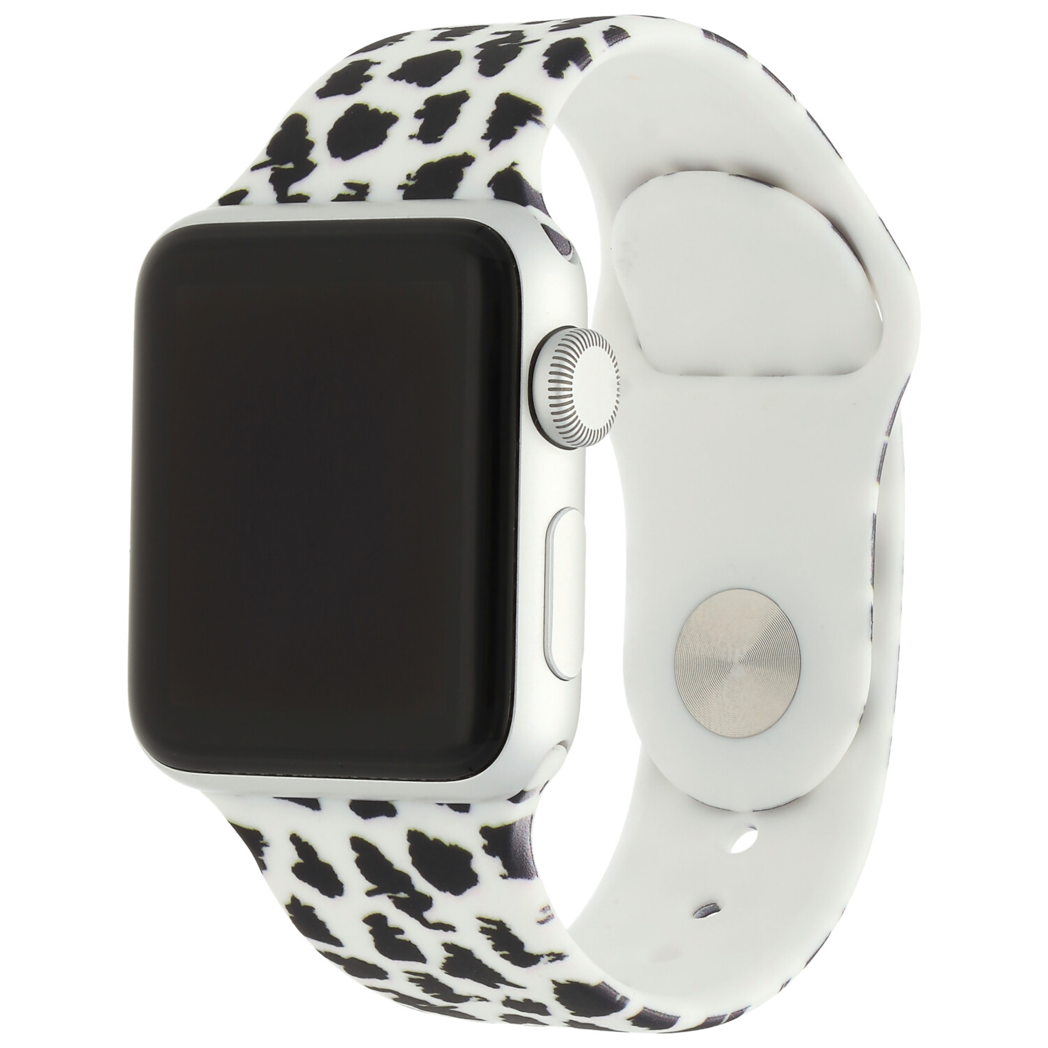 Correa deportiva estampada para el Apple Watch - leopardo blanco