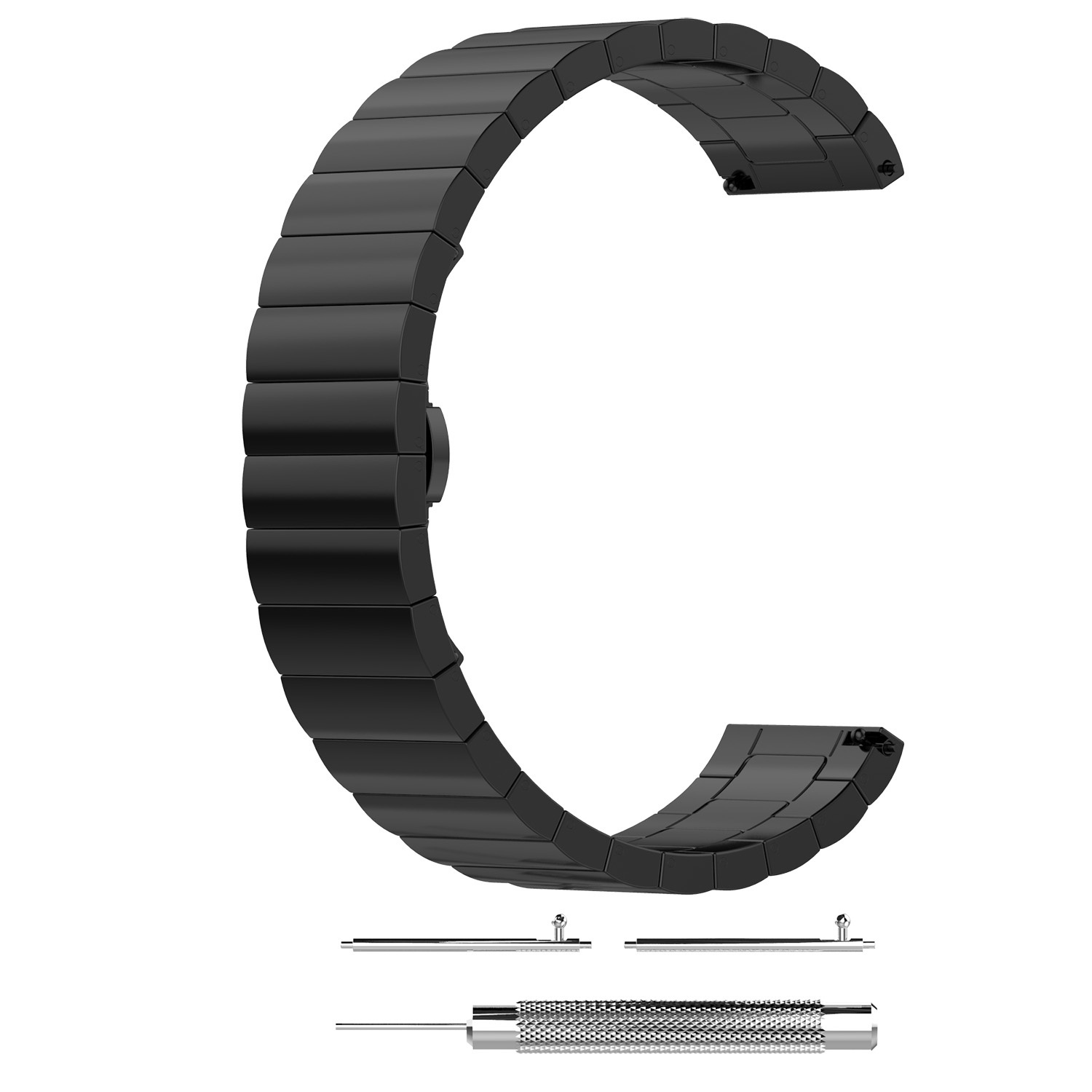 Correa de eslabones de acero para el Huawei Watch GT - negro