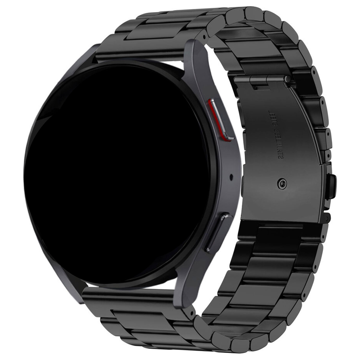  Correa de eslabones de acero con cuentas para el Samsung Galaxy Watch 5 - negro