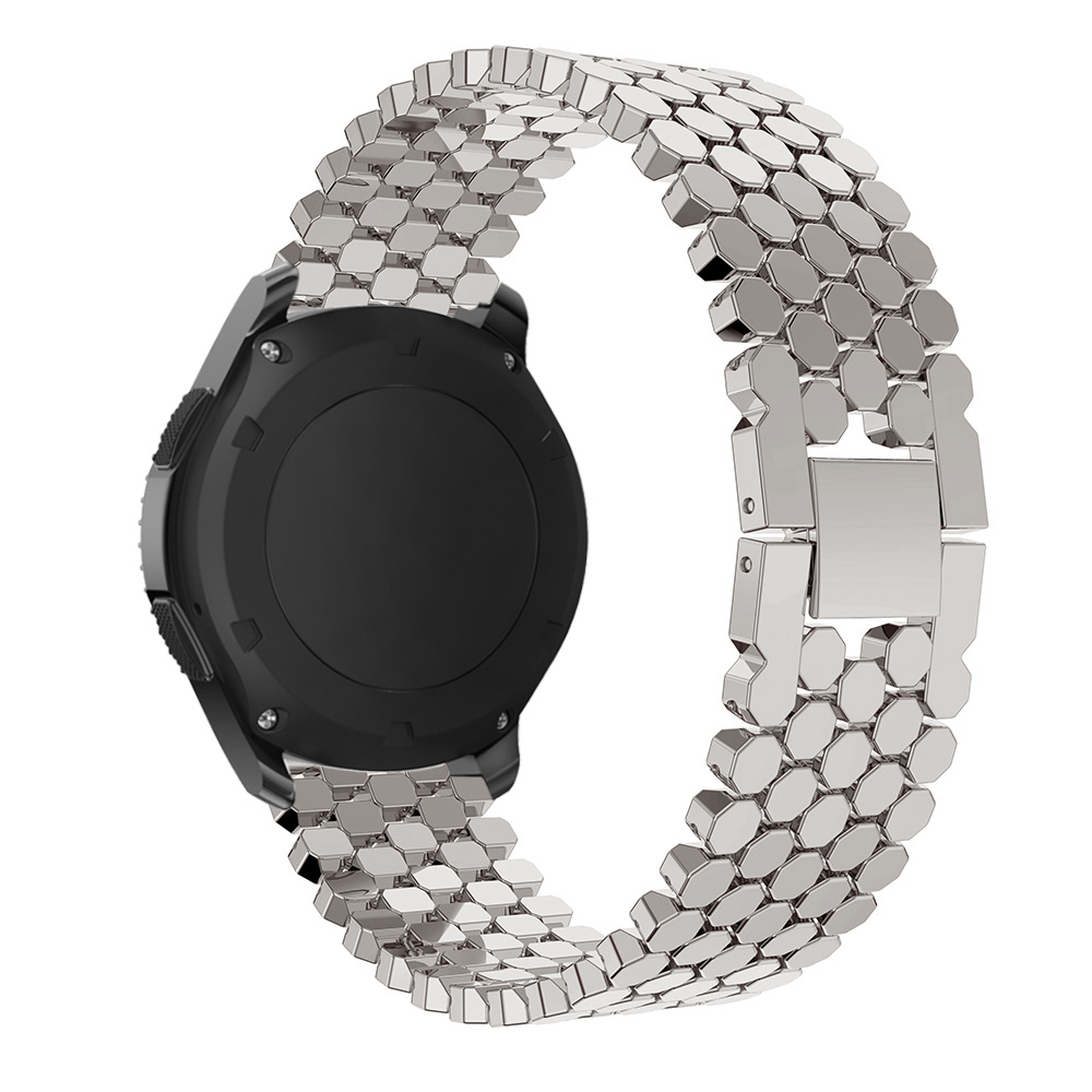 Correa de eslabones de acero para peces para el Samsung Galaxy Watch - plata