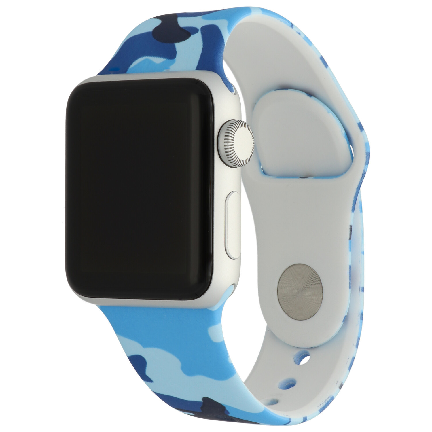 Correa deportiva estampada para el Apple Watch - azul camuflaje