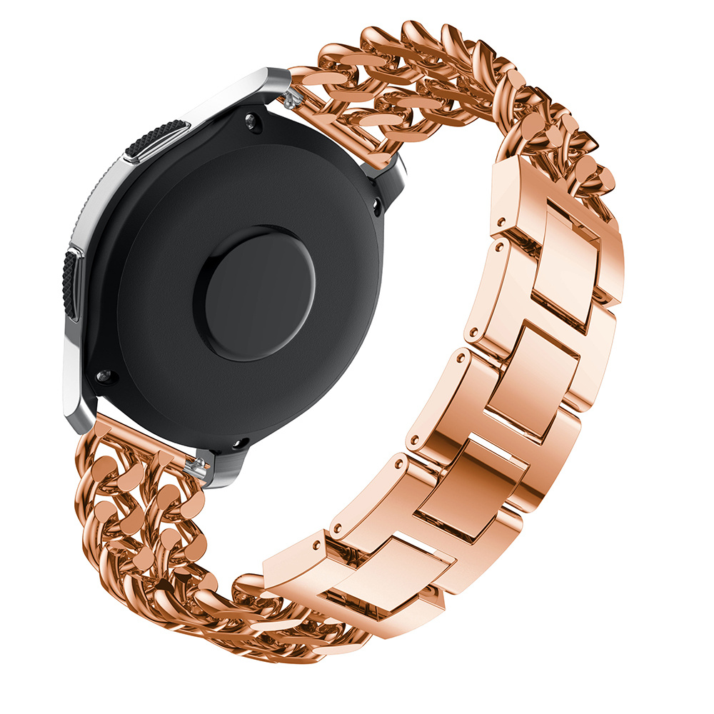Correa de eslabones de vaquero de acero para el Samsung Galaxy Watch - oro rosa
