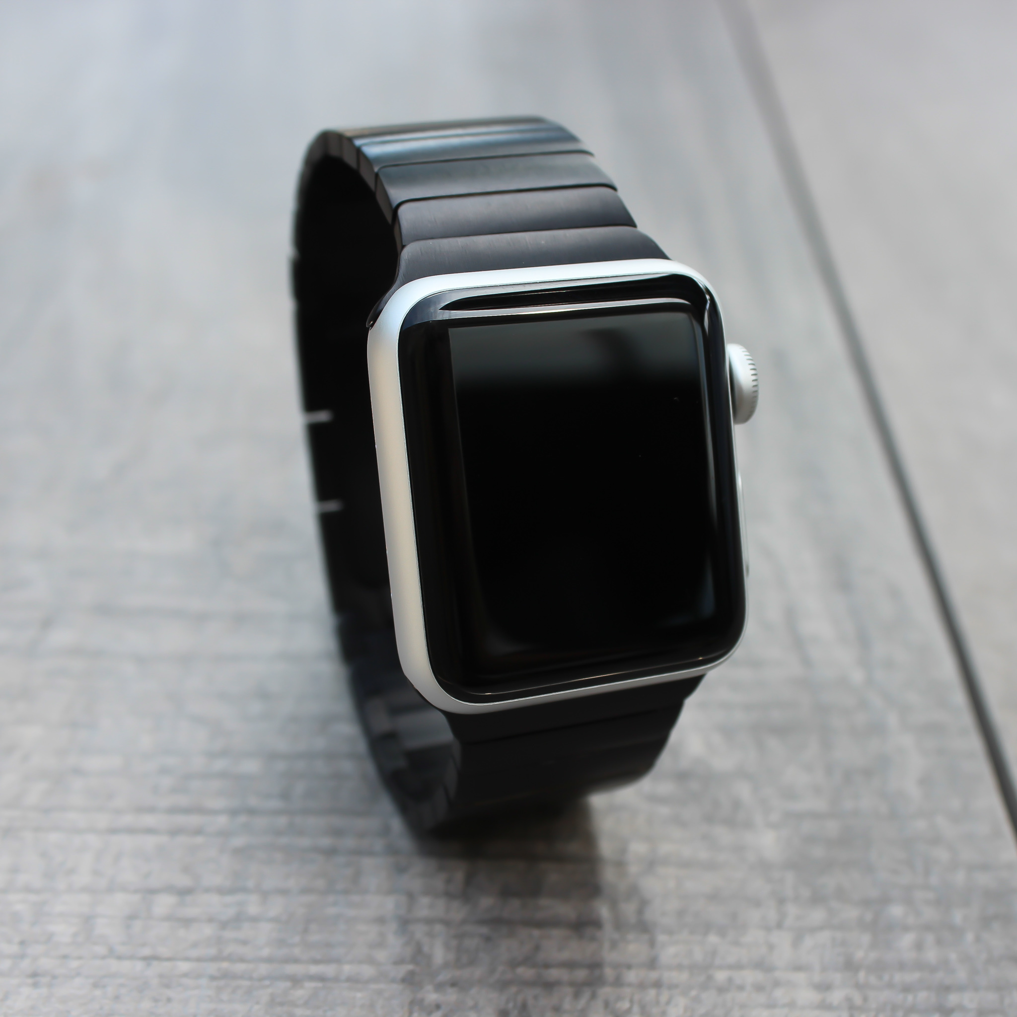 Correa de eslabones de acero para el Apple Watch - negra