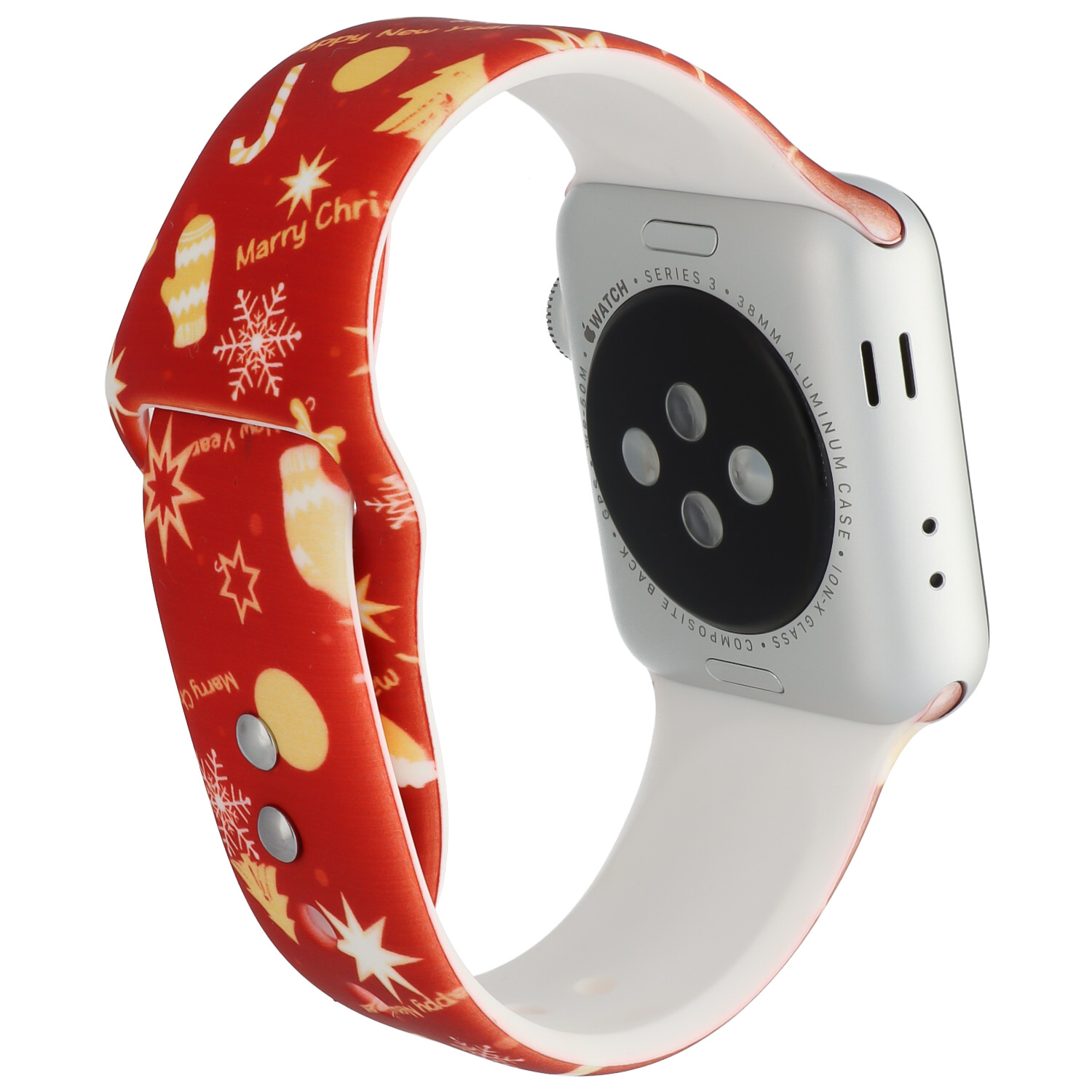 Correa deportiva estampada para el Apple Watch - Rojo Navidad