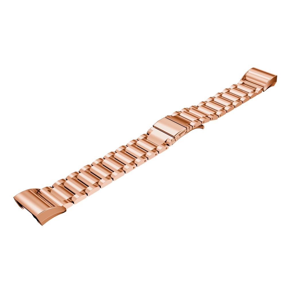 Correa de eslabones de acero con cuentas para el Fitbit Charge 2 - oro rosa