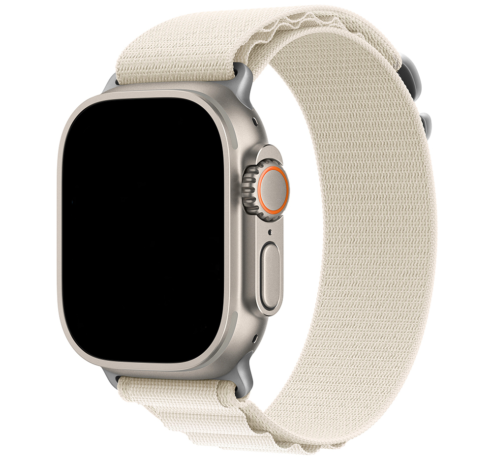 Correa loop Alpine de nailon para el Apple Watch - blanco estrella