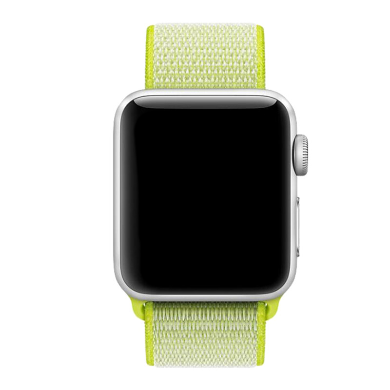 Correa loop deportiva de nailon para el Apple Watch - amarilla