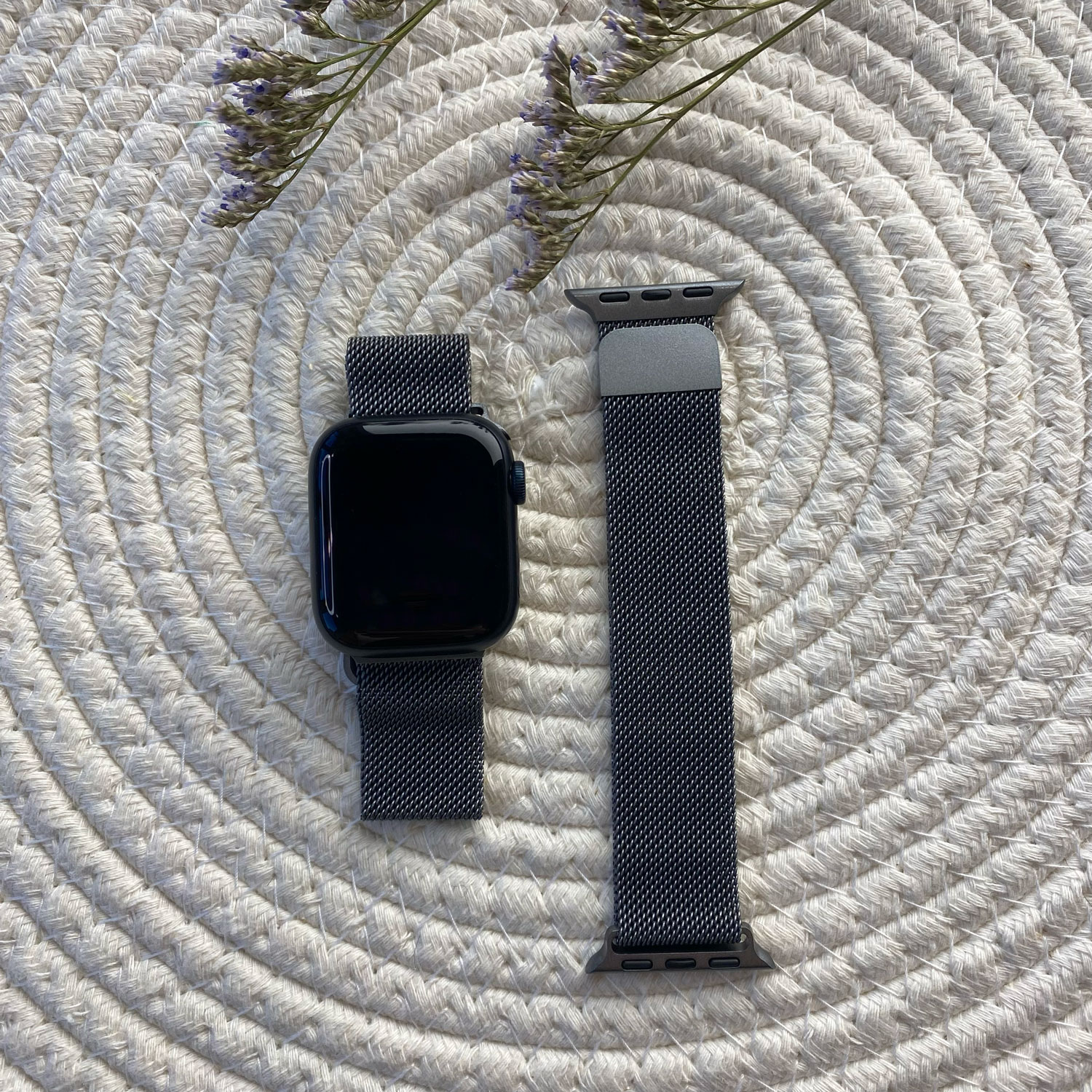 Correa Milanese loop para el Apple Watch - gris espacial