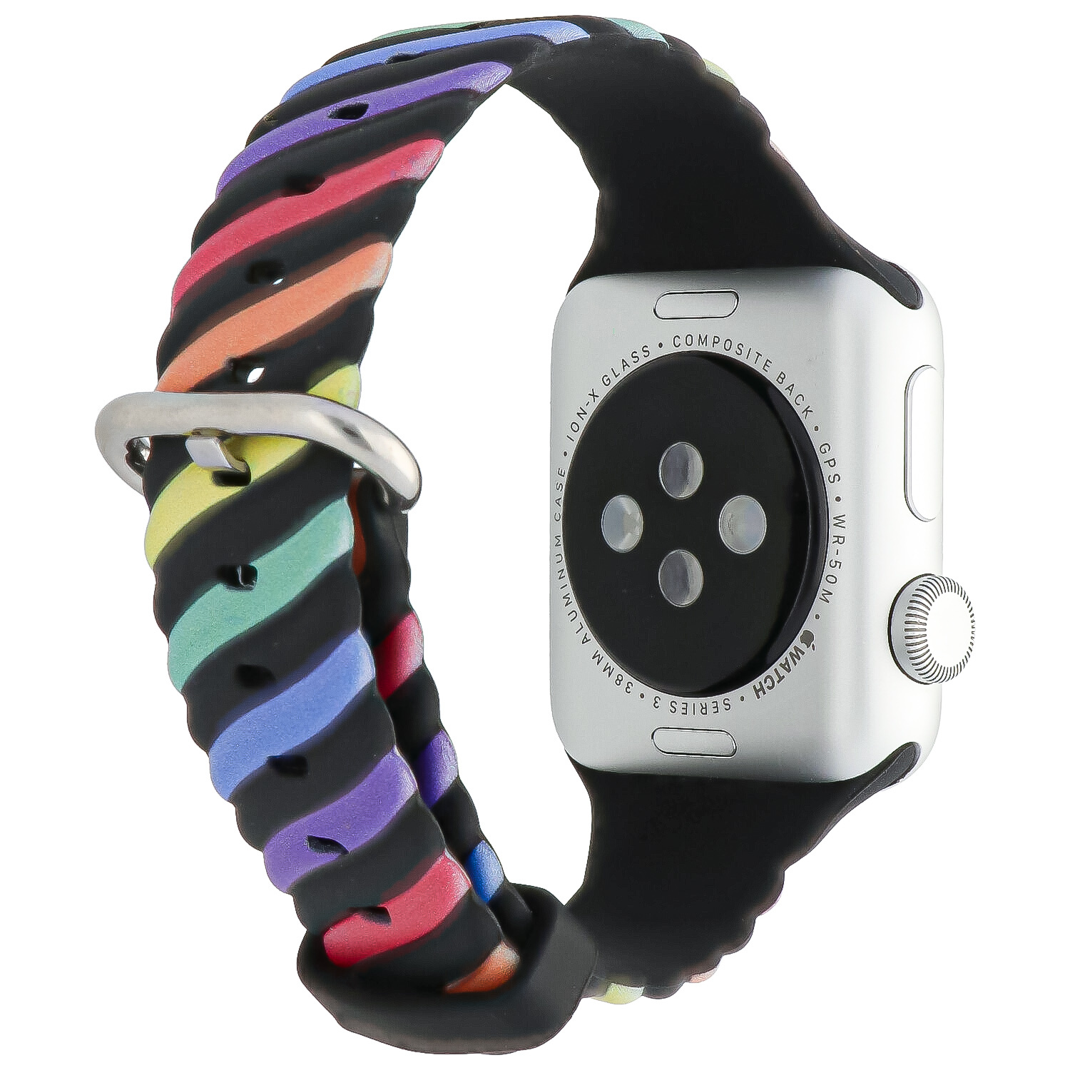 Correa deportiva remolino para el Apple Watch - negro colorido