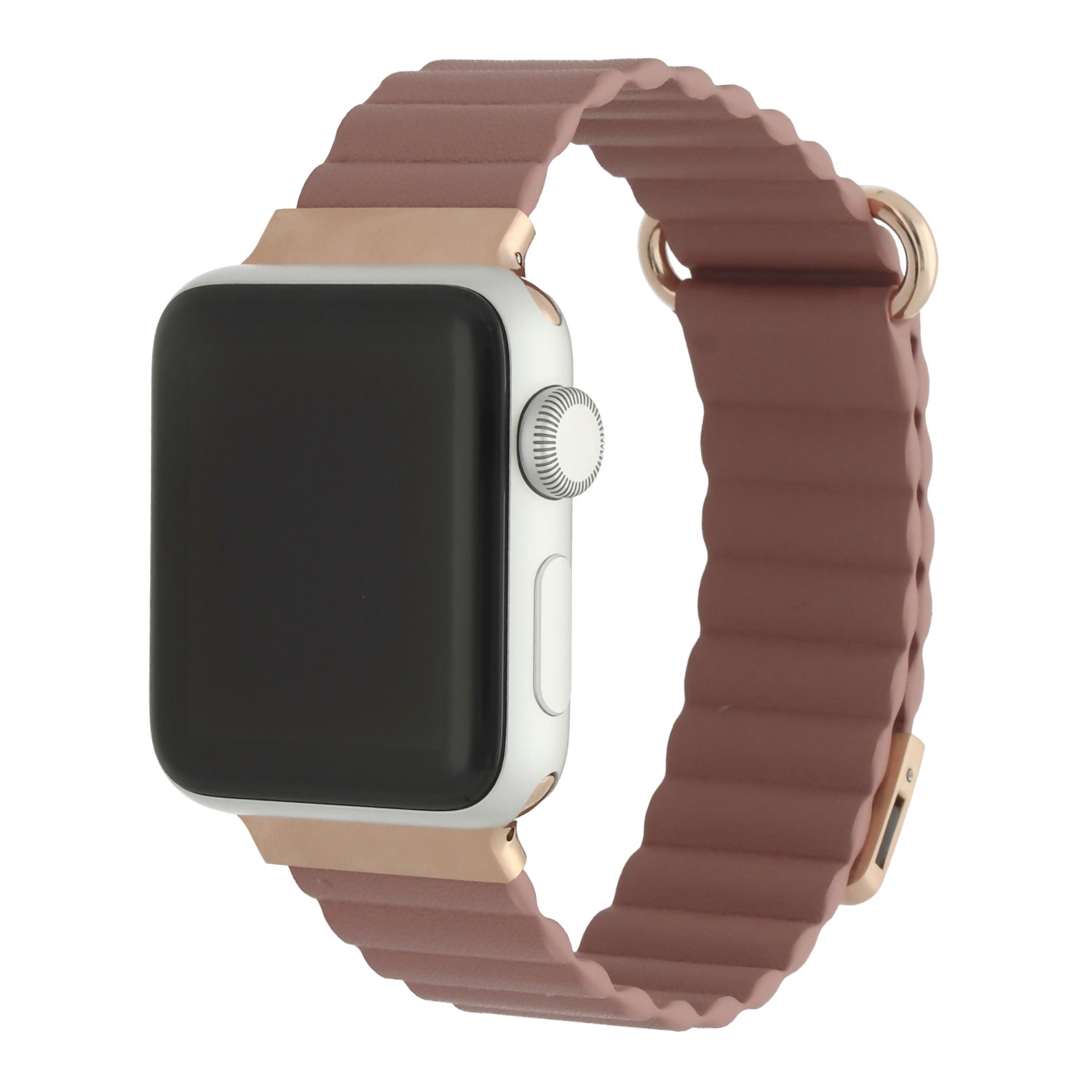 Correa de piel imantada Magna para el Apple Watch - Rosa