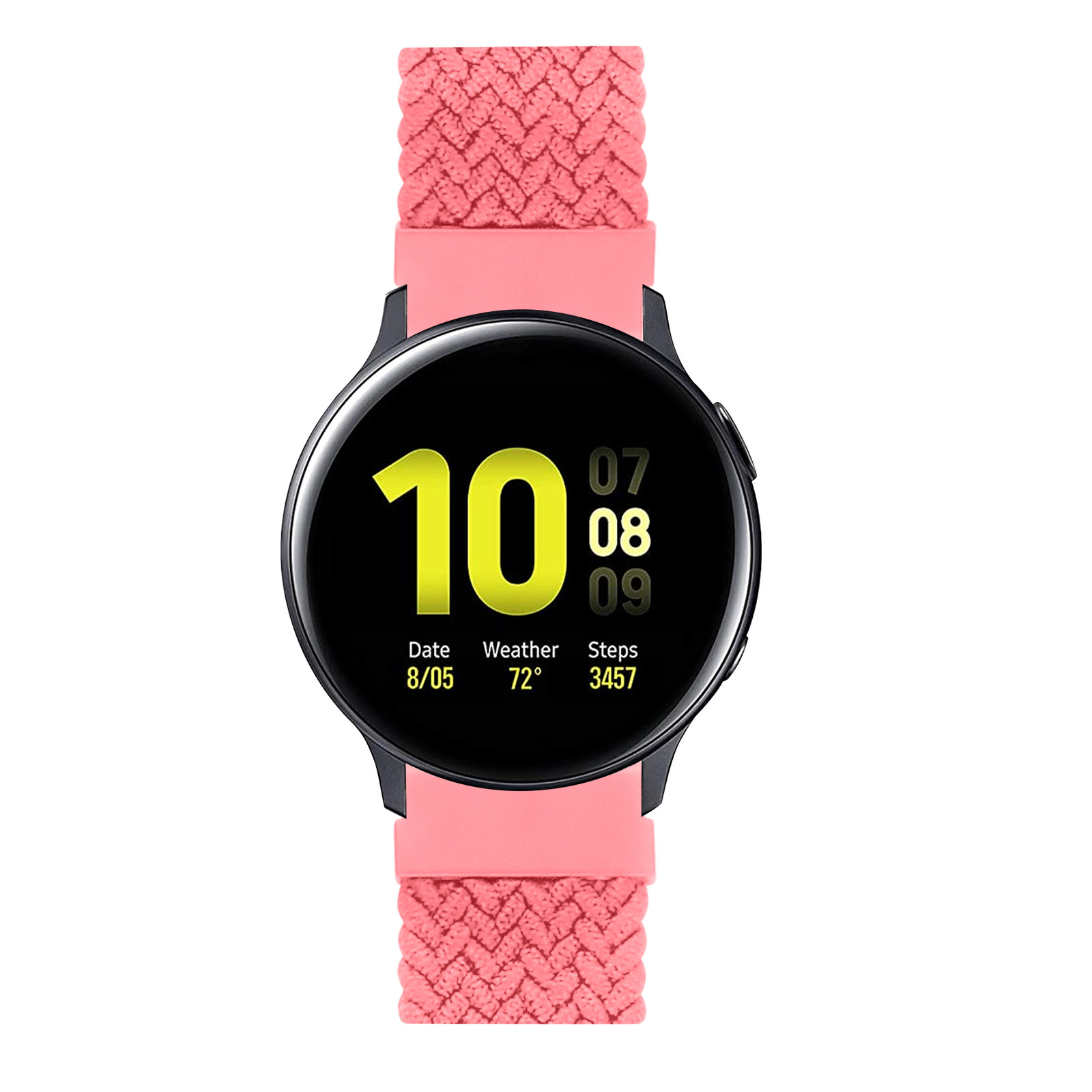 Correa solo loop trenzada de nailon para el Huawei Watch GT en solitario - perforación rosa