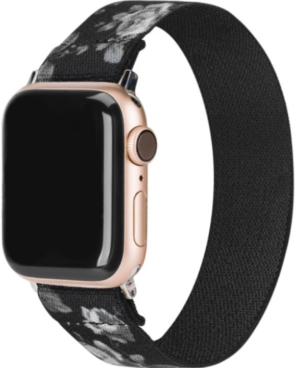 Correa de nailon para el Apple Watch - flores negras