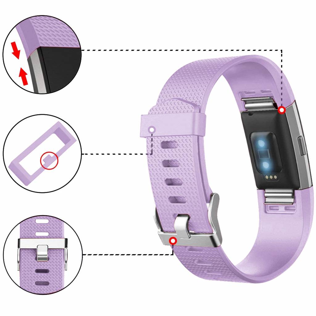 Correa deportiva para el Fitbit Charge 2 - morado claro