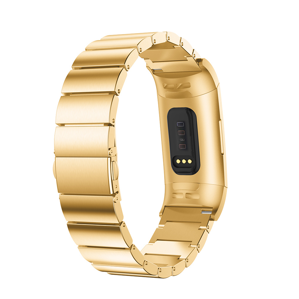 Correa de eslabones de acero para el Fitbit Charge 3 y 4 - oro