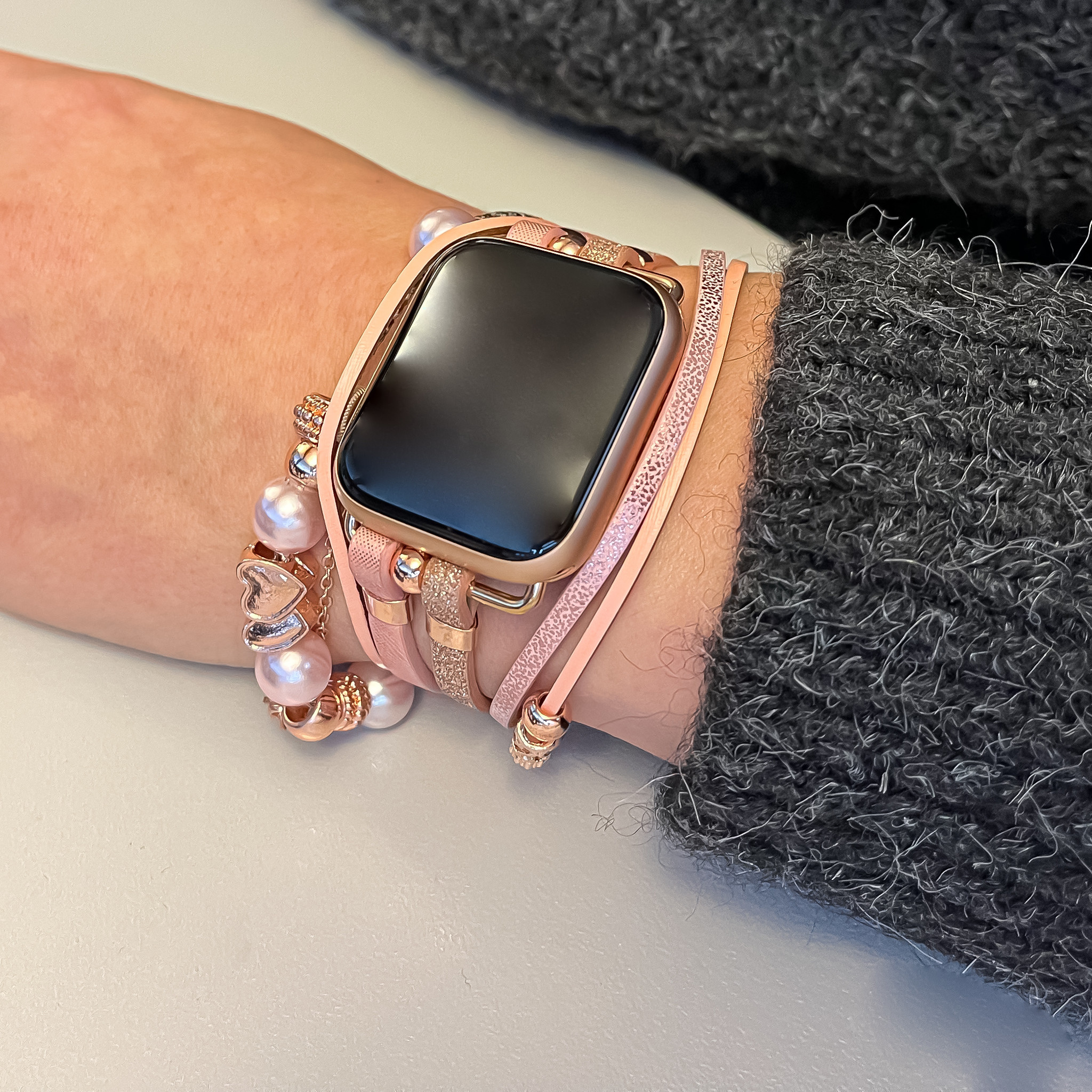 Correa de joyería para Apple Watch – Liz oro rosa