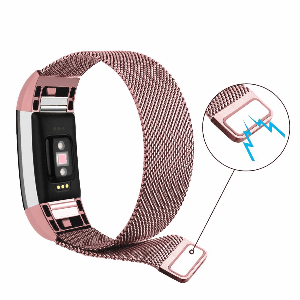 Correa Milanese loop para el Fitbit Charge 2 - rosa