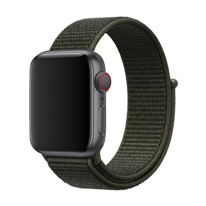 Correa loop deportiva de nailon para el Apple Watch - oliva