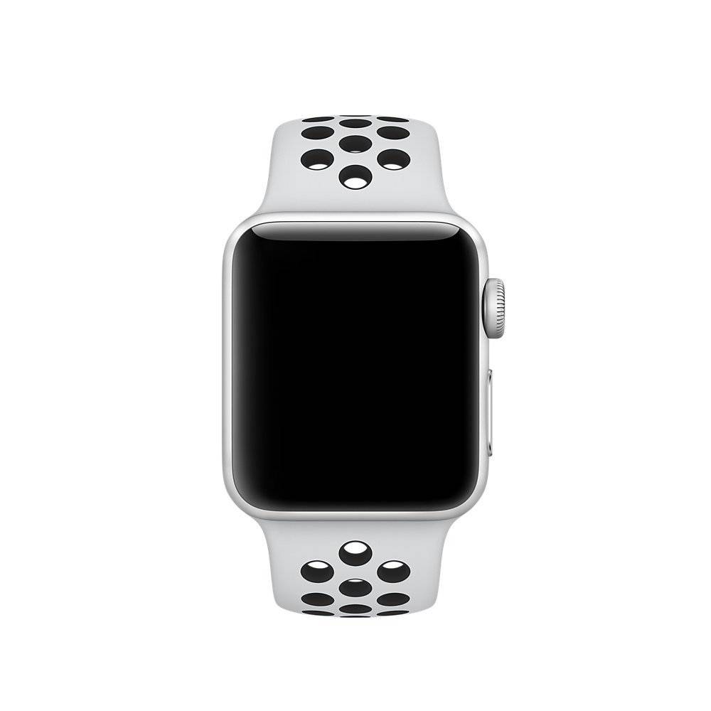 Correa deportiva doble para el Apple Watch - blanco negro