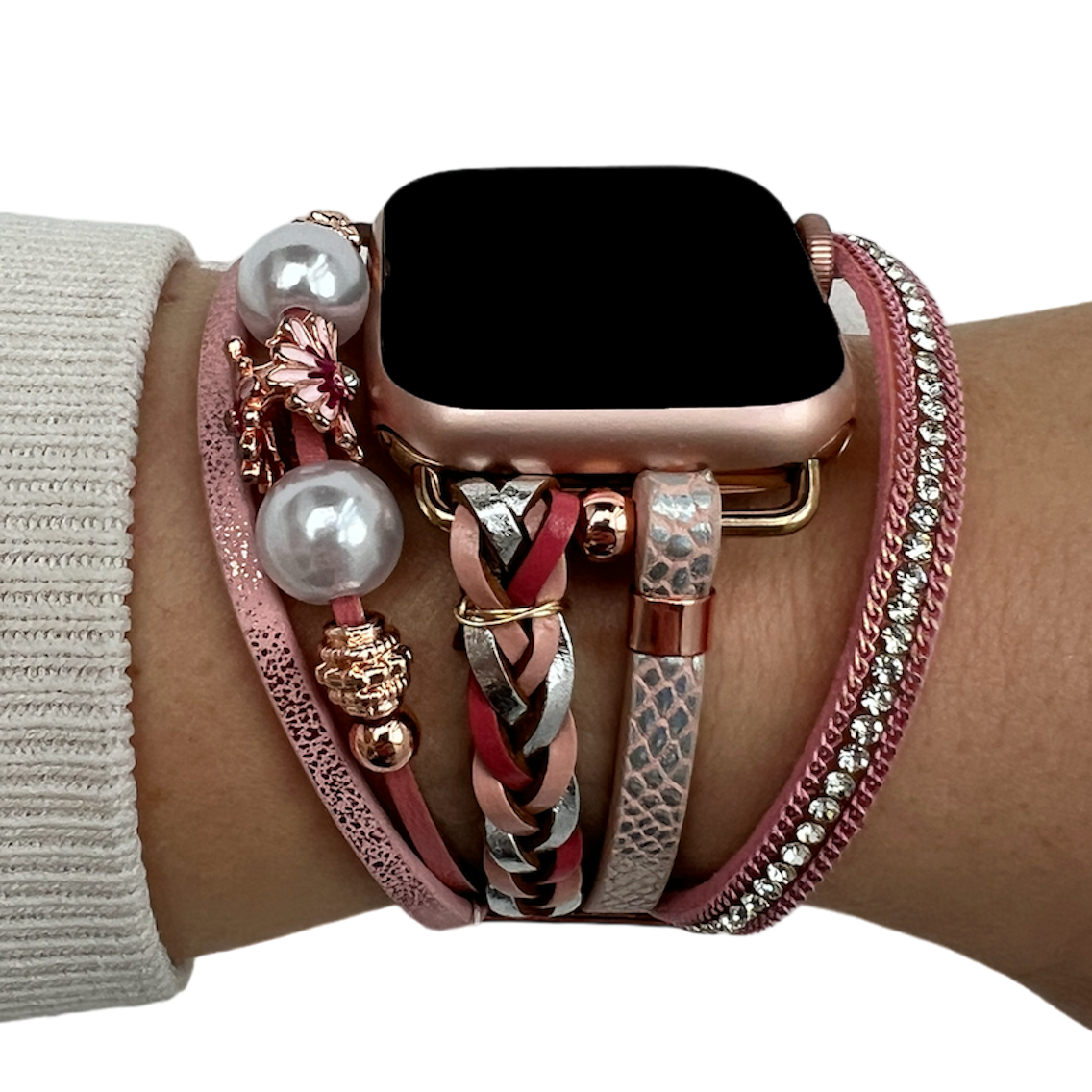 Correa de joyería para Apple Watch – Liz rosa