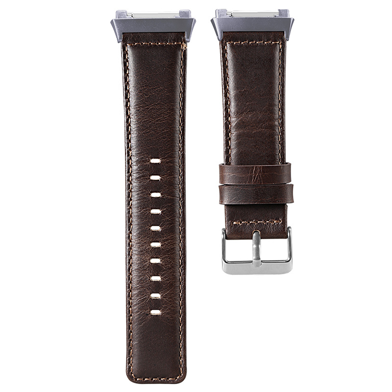 Correa de cuero genuino para el Fitbit Ionic - marrón oscuro
