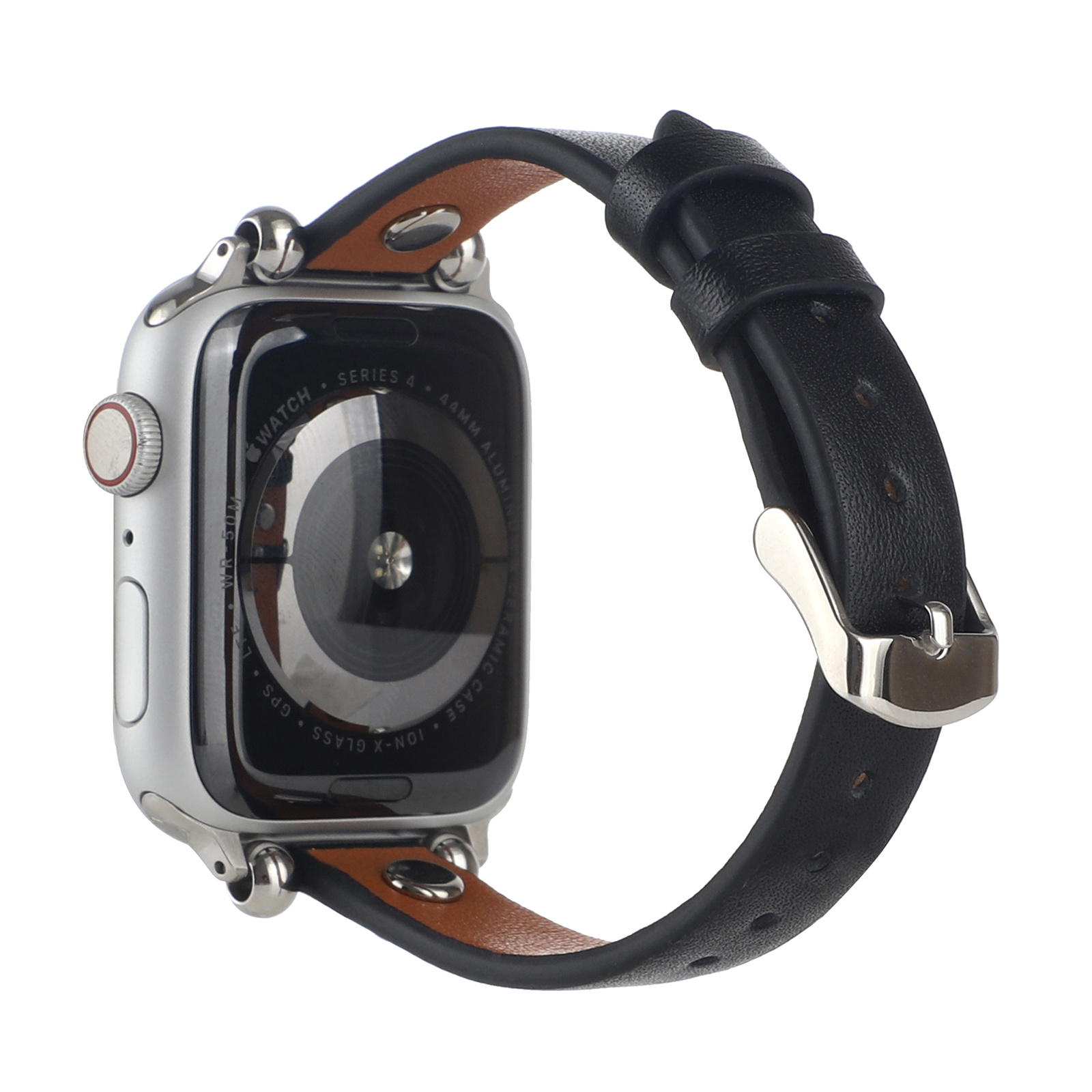 Correa inteligente de piel para el Apple Watch - negra