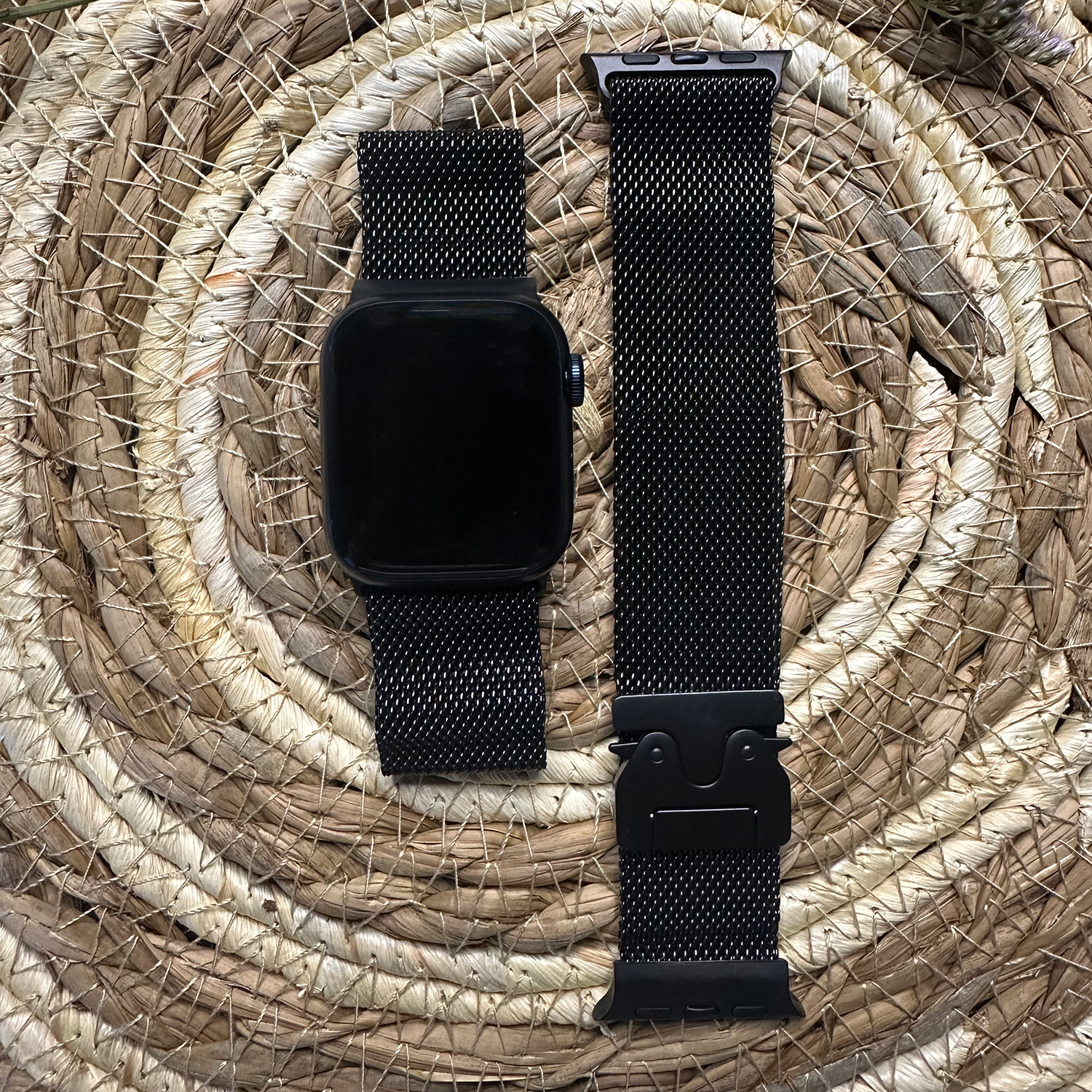 Correa de hebilla pulsera Milanese loop para el Apple Watch - titanio negro