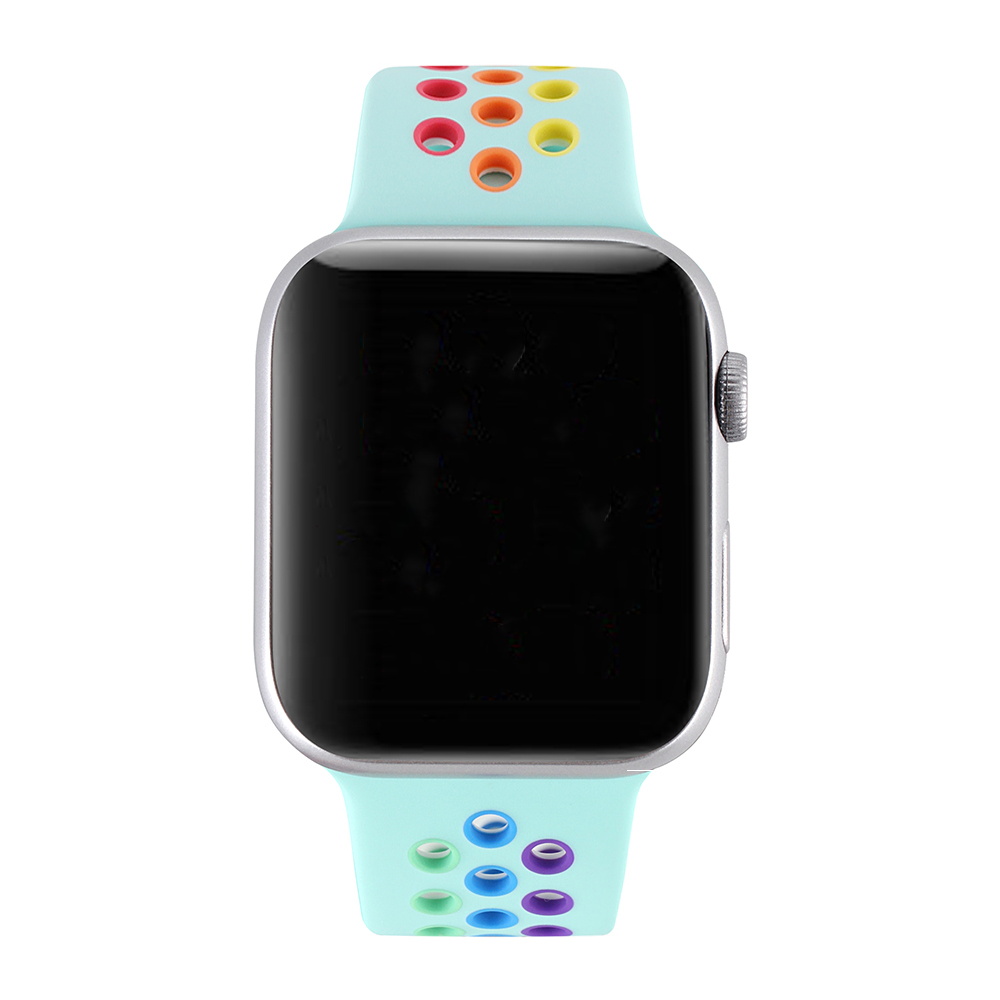 Correa deportiva doble para el Apple Watch - azul claro de colores