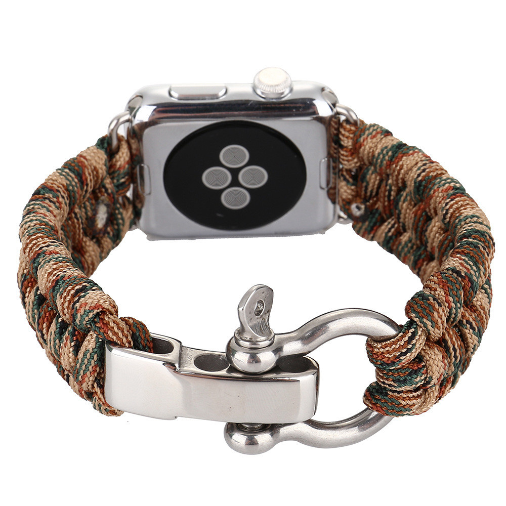 Correa de cuerda de nailon para el Apple Watch - marrón camuflaje