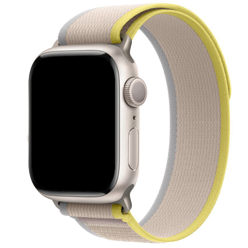 Correa loop trail de nailon para el Apple Watch - amarillo beige