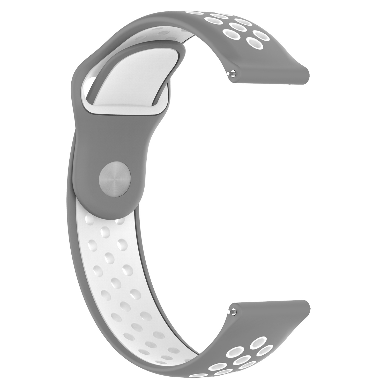 Correa deportiva doble para el Samsung Galaxy Watch - gris blanco