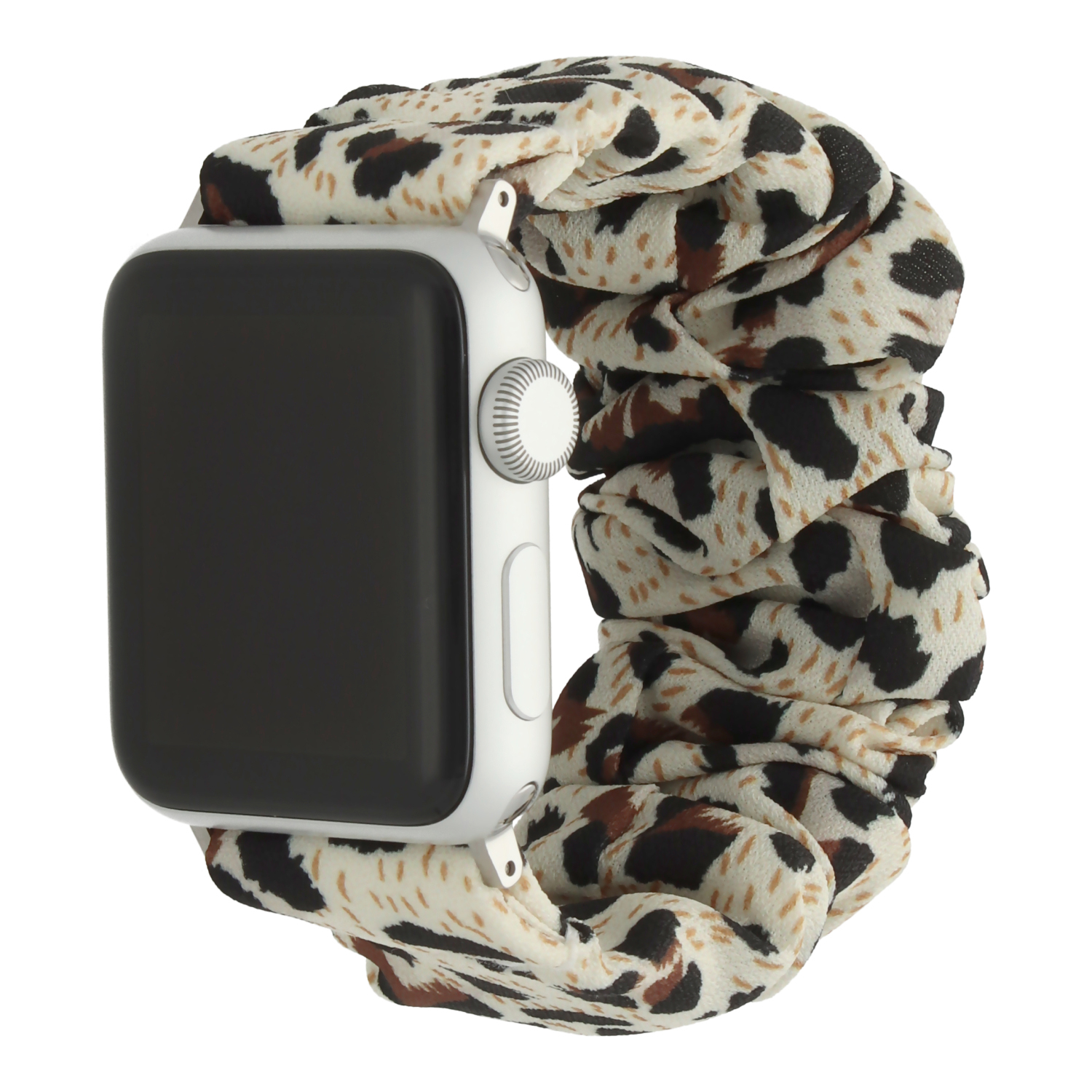 Correa nailon Scrunchie para el Apple Watch - Pantera blanco estrella