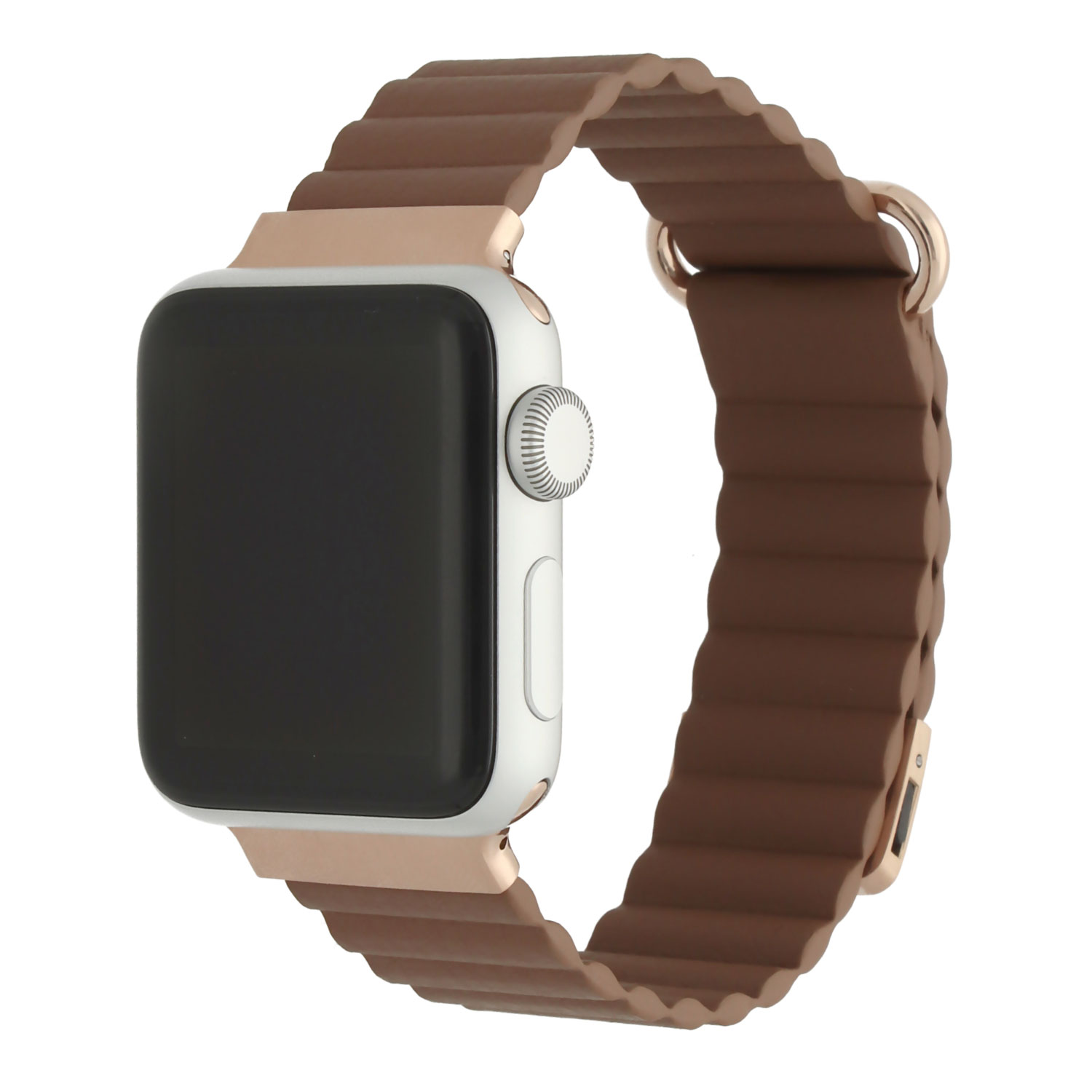 Correa de piel imantada Magna para el Apple Watch - Marrón