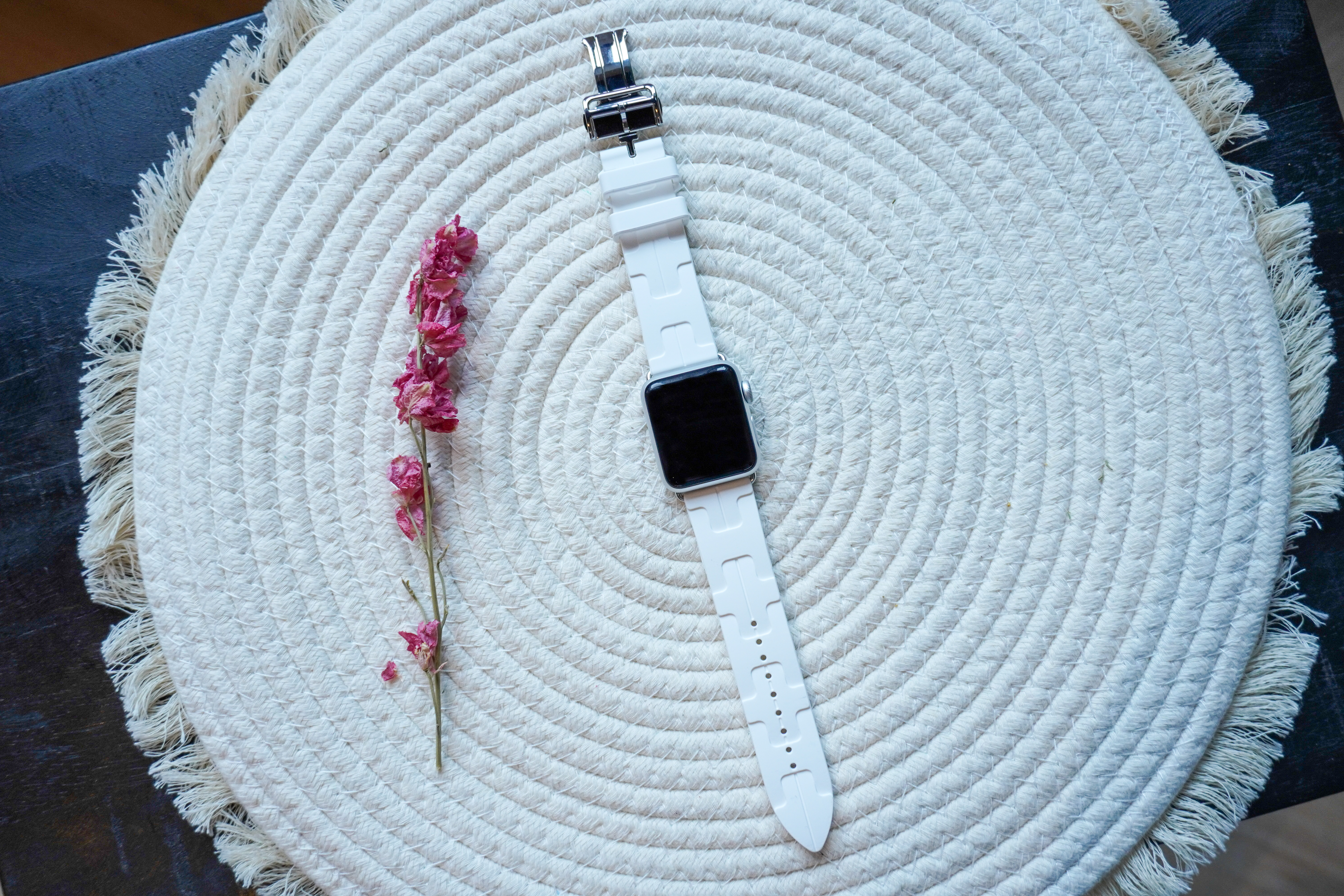 Apple Watch Hermès correa simple tour kilim - blanco