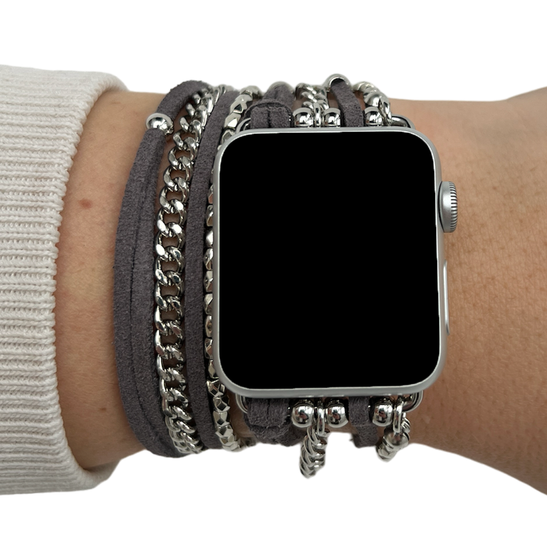Correa de joyería para Apple Watch – Nancy gris plata