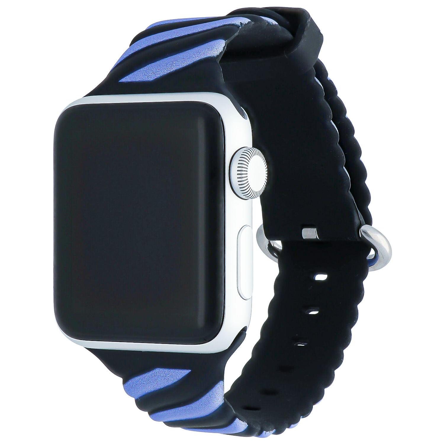 Correa deportiva remolino para el Apple Watch - negro lila