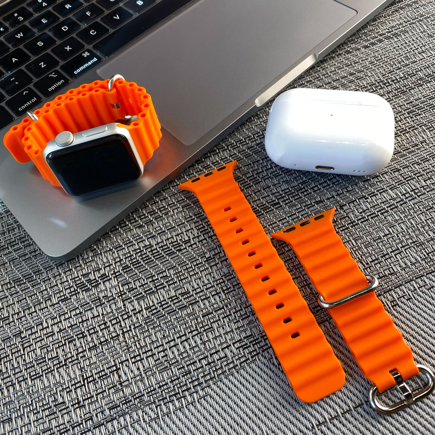 Correa deportiva Ocean para el Apple Watch - naranja