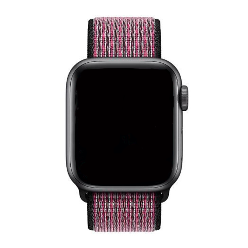 Correa loop deportiva de nailon para el Apple Watch - rosa explosión baya real
