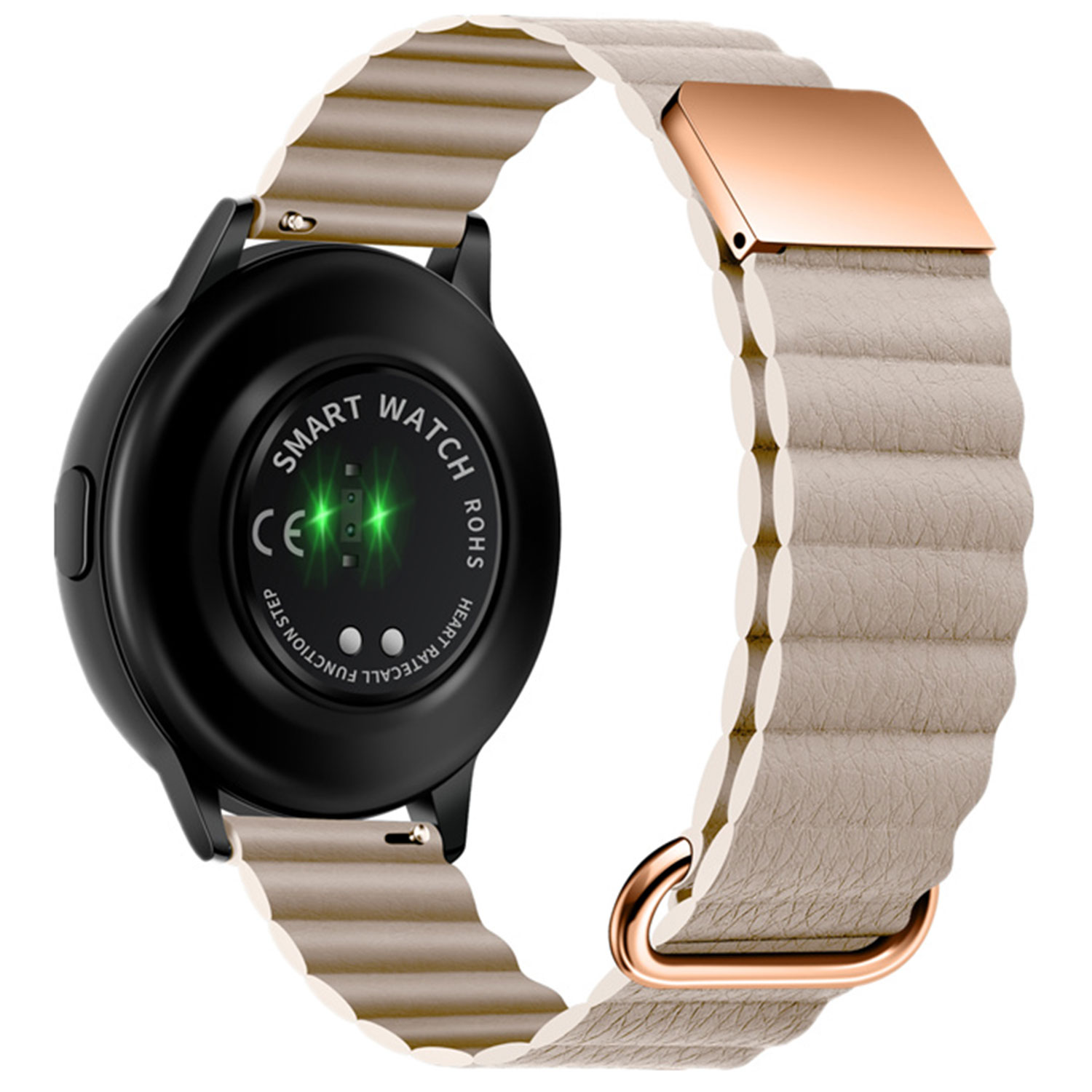 Correa de piel magnética para el Samsung Galaxy Watch 6 Classic - caqui