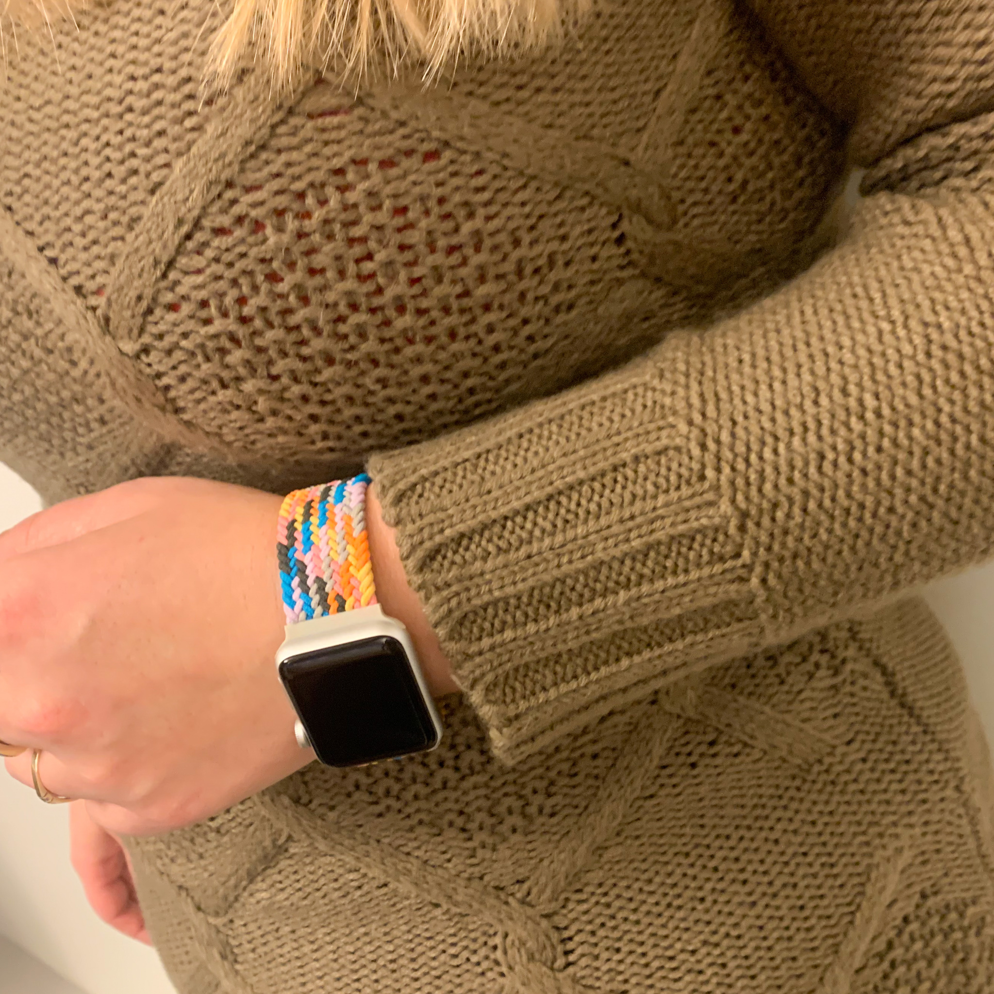 Correa solo loop trenzada de nailon para el Apple Watch - pulso púrpura